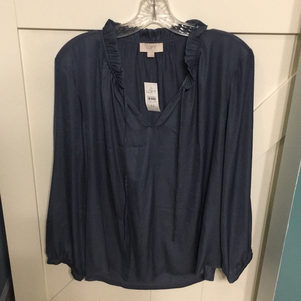 Loft Outlet Mixed Media Blouse